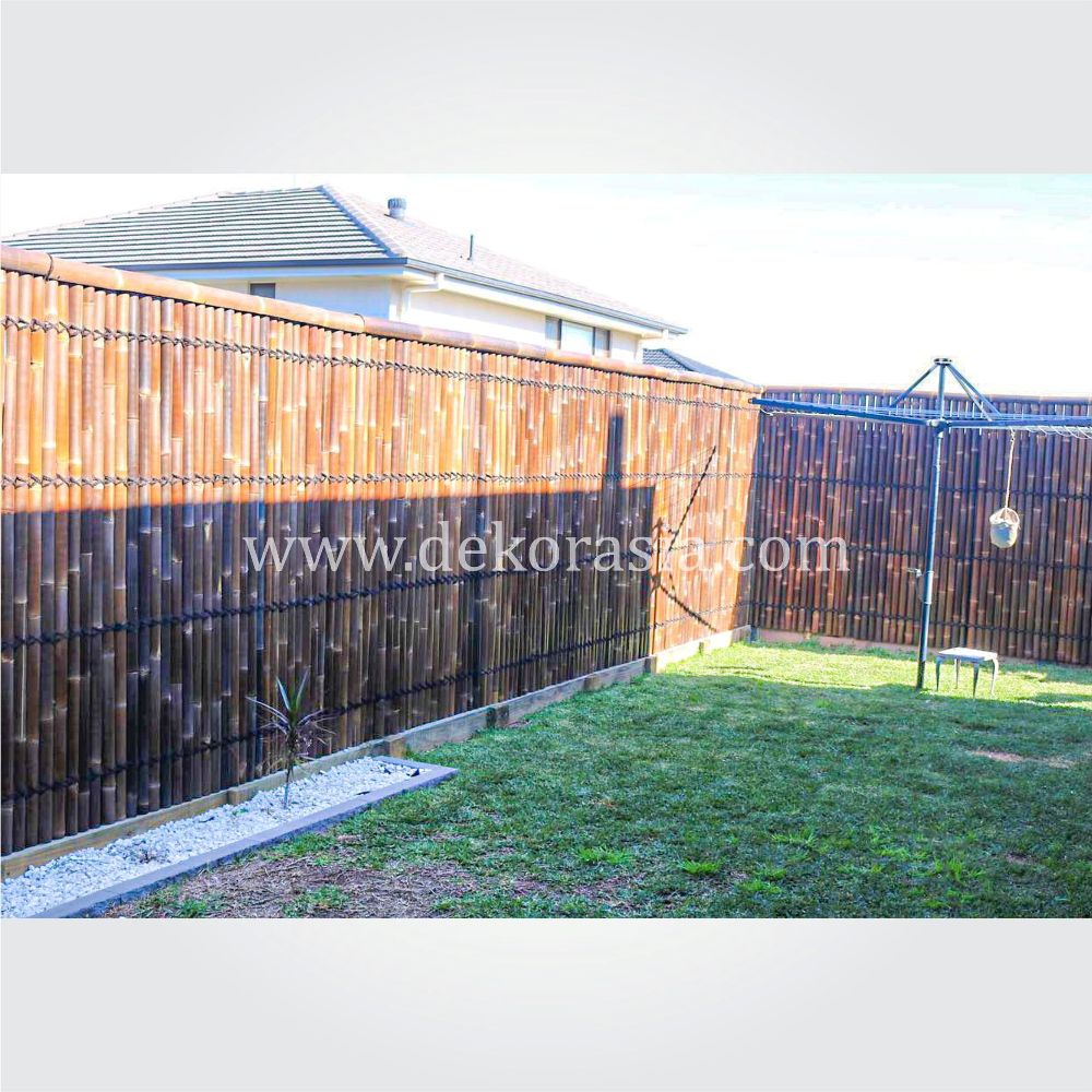 Black Bamboo Half Raft Panel - Bamboo Panels, Bamboo Screen, Bamboo Screens - Image 2