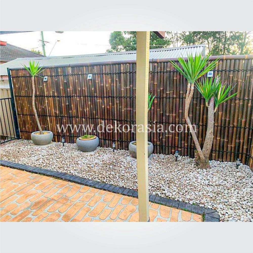 Black Bamboo Half Raft Panel - Bamboo Panels, Bamboo Screen, Bamboo Screens - Image 3